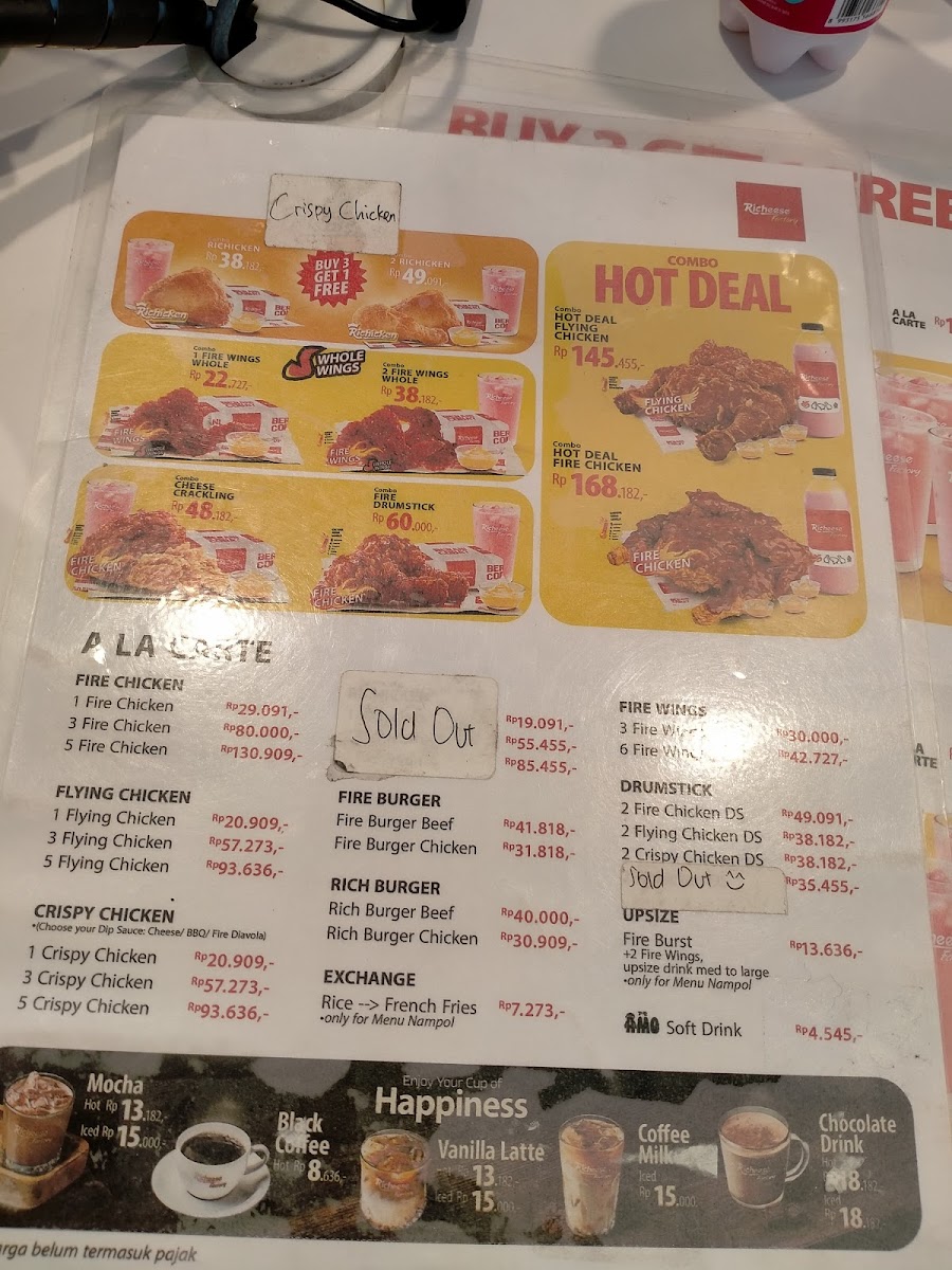 Richeese Factory Wiyung Photo Menu 1
