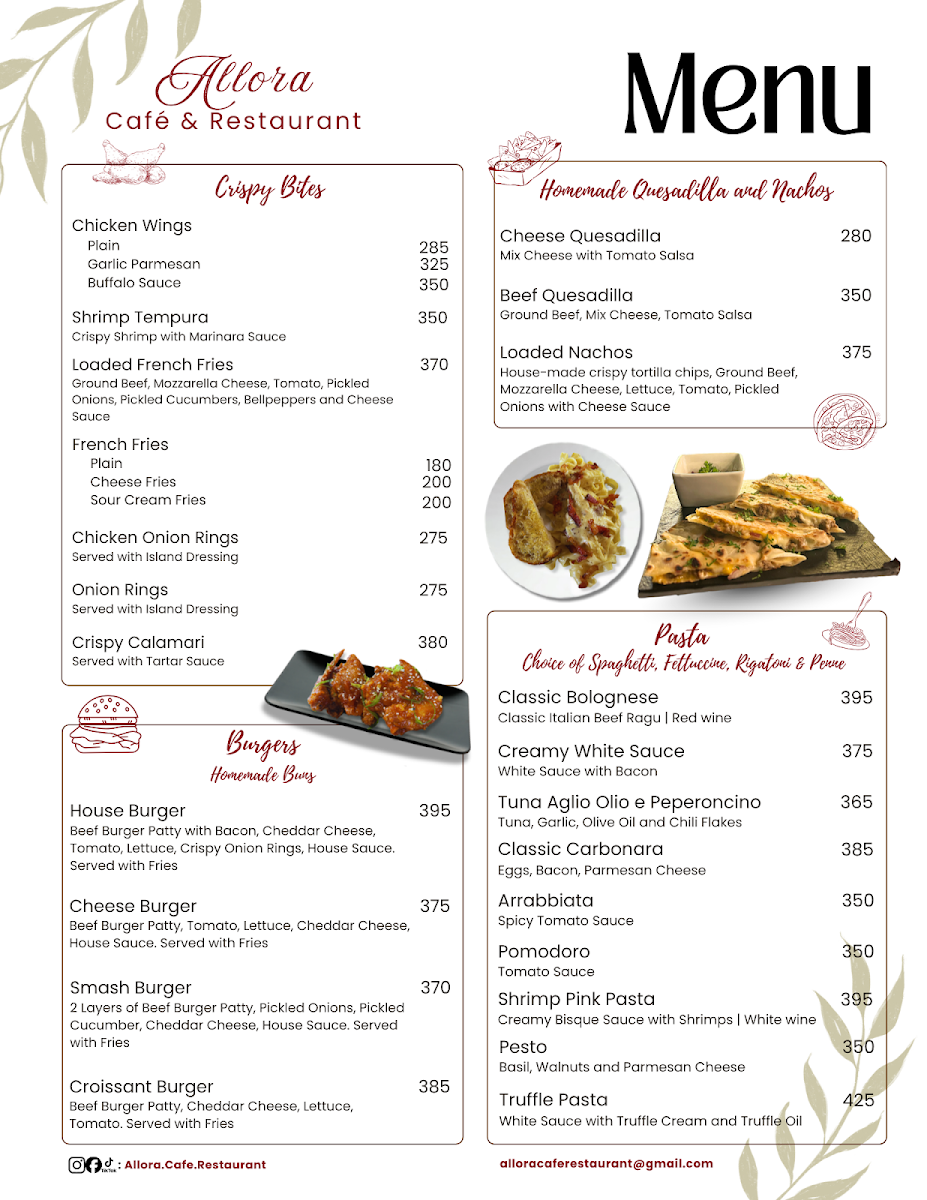 Allora Café & Restaurant Photo Menu 2
