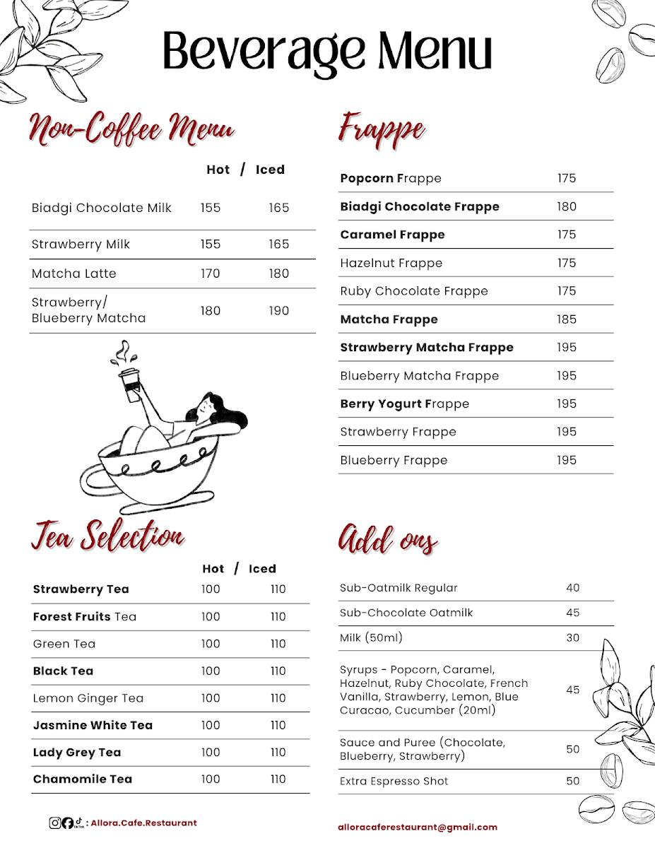 Allora Café & Restaurant Photo Menu 4