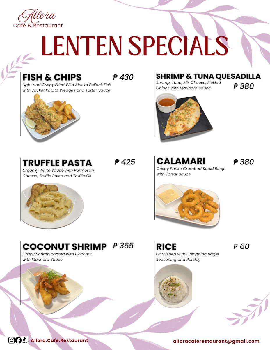 Allora Café & Restaurant Photo Menu 5