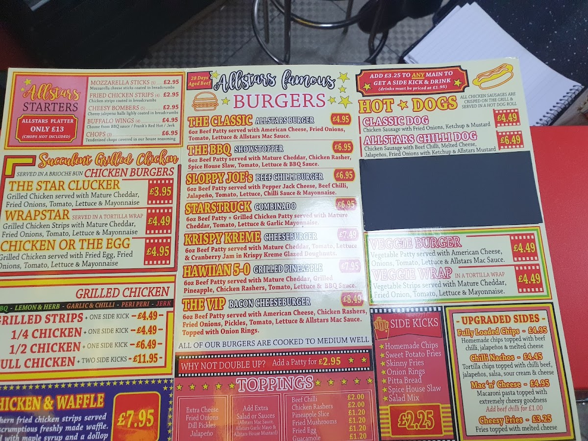 Allstars Gourmet Photo Menu 10