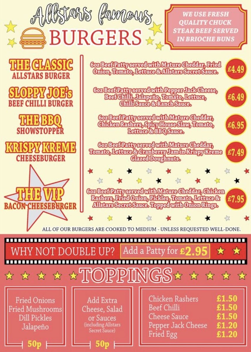 Allstars Gourmet Photo Menu 3