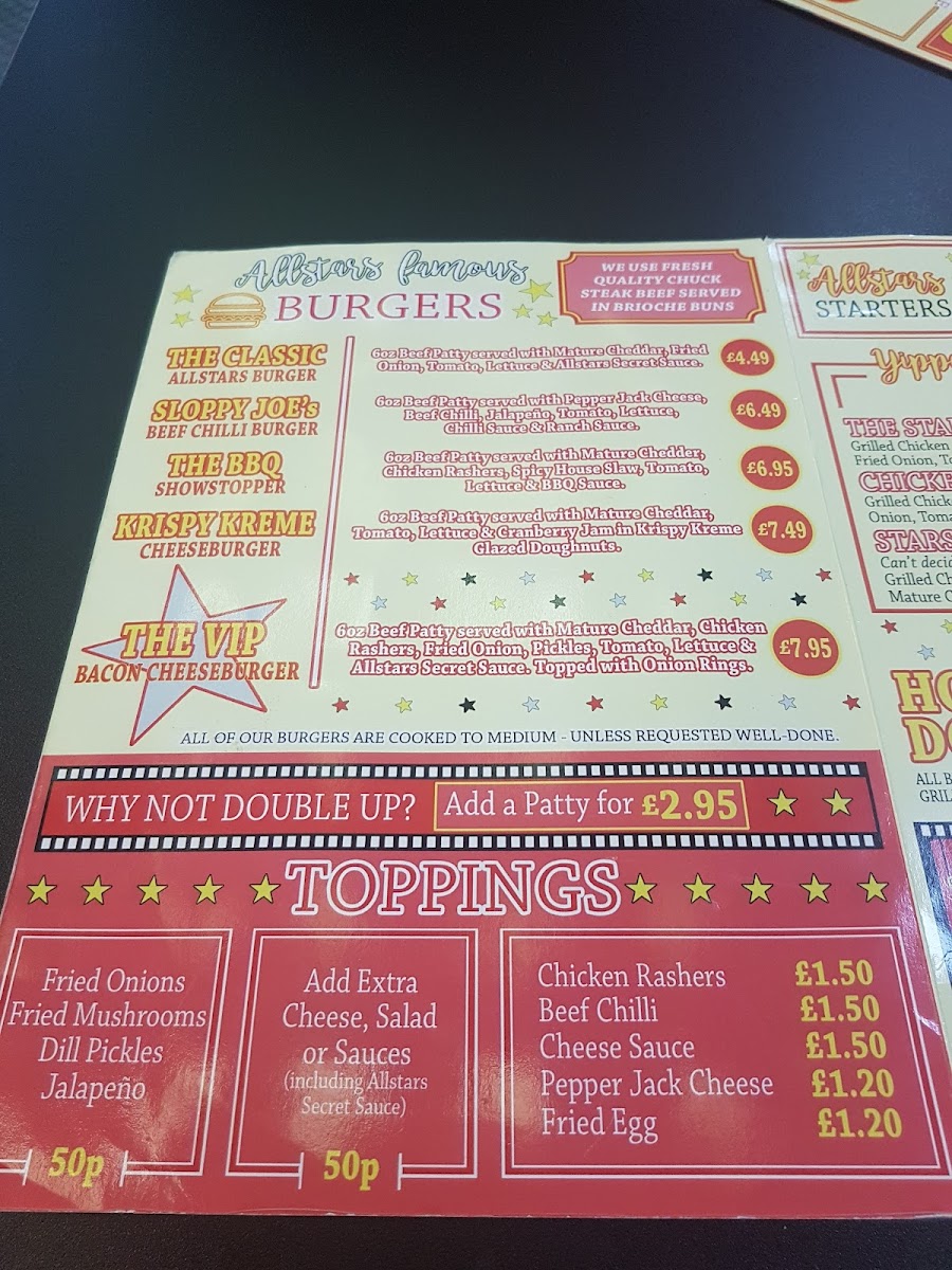 Allstars Gourmet Photo Menu 4