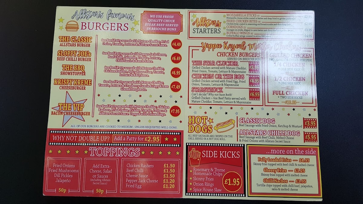 Allstars Gourmet Photo Menu 5