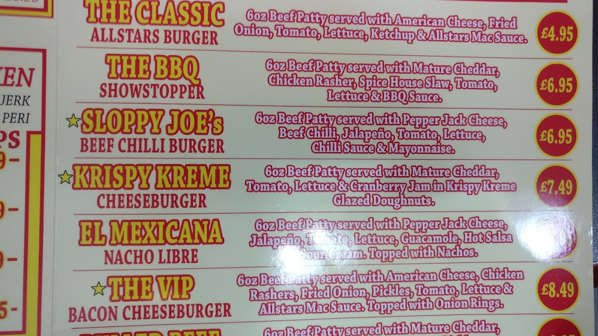 Allstars Gourmet Photo Menu 9