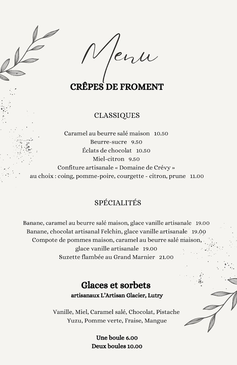 Sarrasin crêperie Bretonne Photo Menu 2