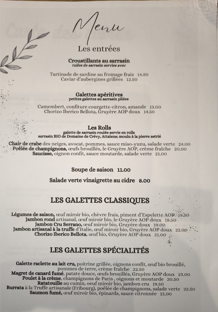 Sarrasin crêperie Bretonne Photo Menu 4