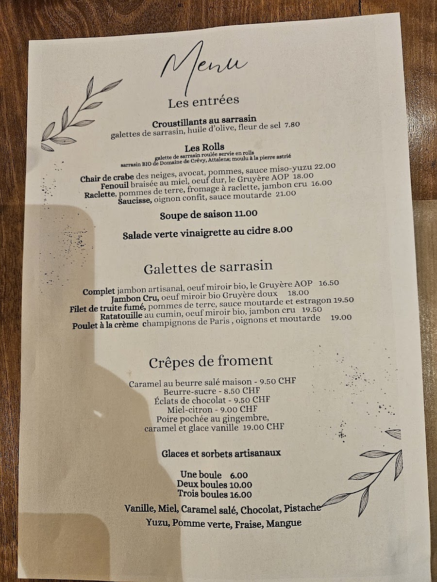 Sarrasin crêperie Bretonne Photo Menu 5