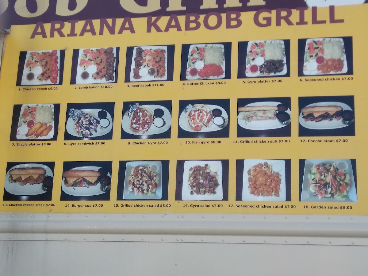 Ariana Kabob Grill Photo Menu 3