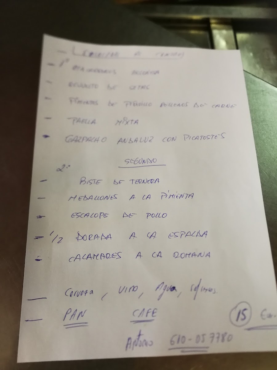 Restaurante El Paso Photo Menu 1