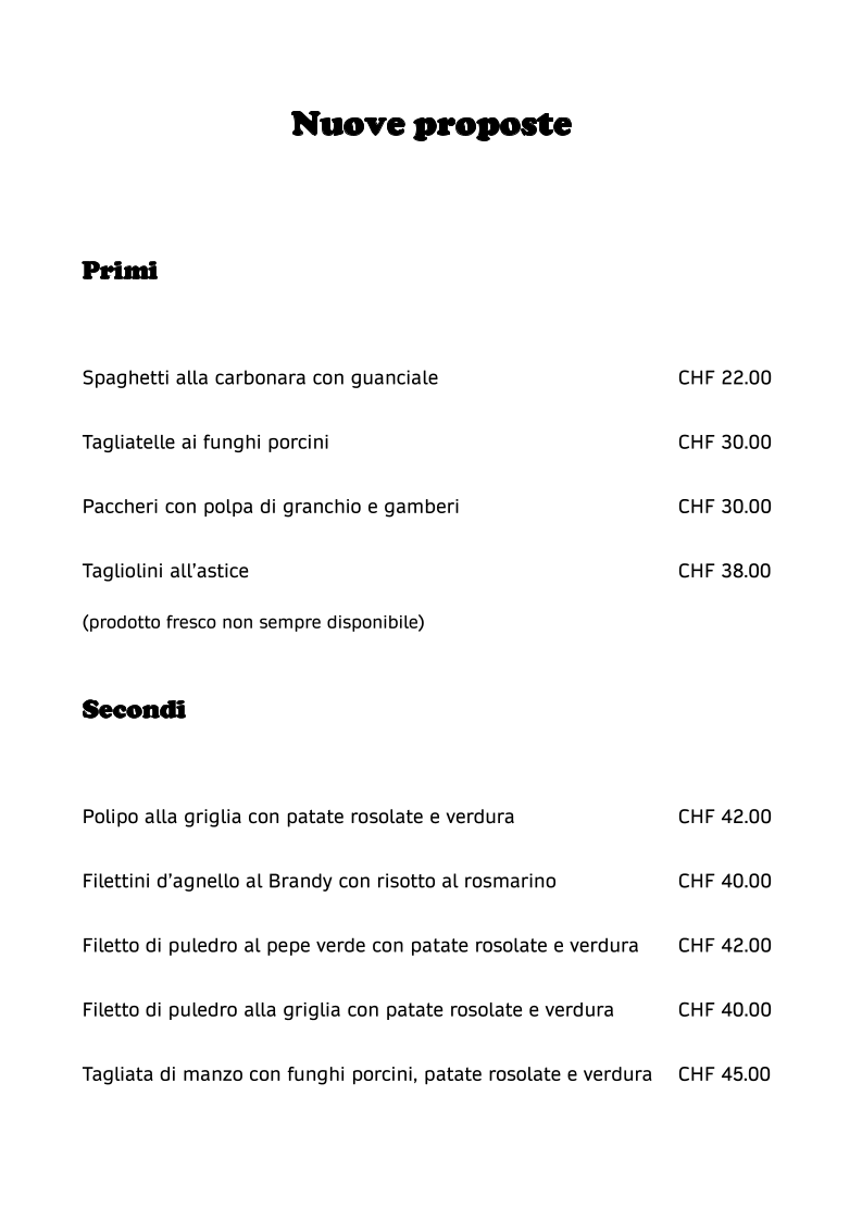 Ristorante Pizzeria Pomodoro Photo Menu 2