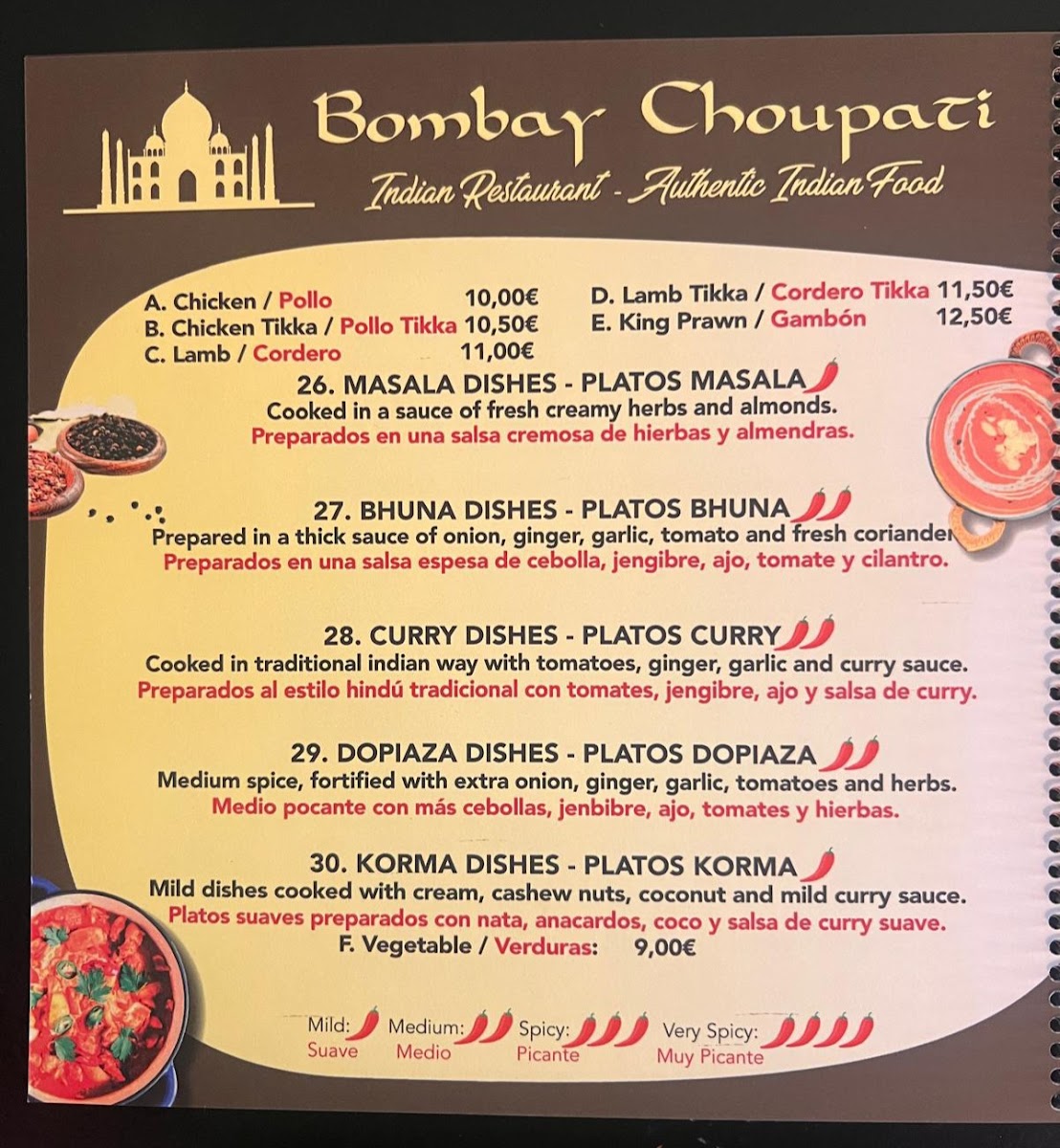 Restaurante Indio Bombay Choupati Photo Menu 6