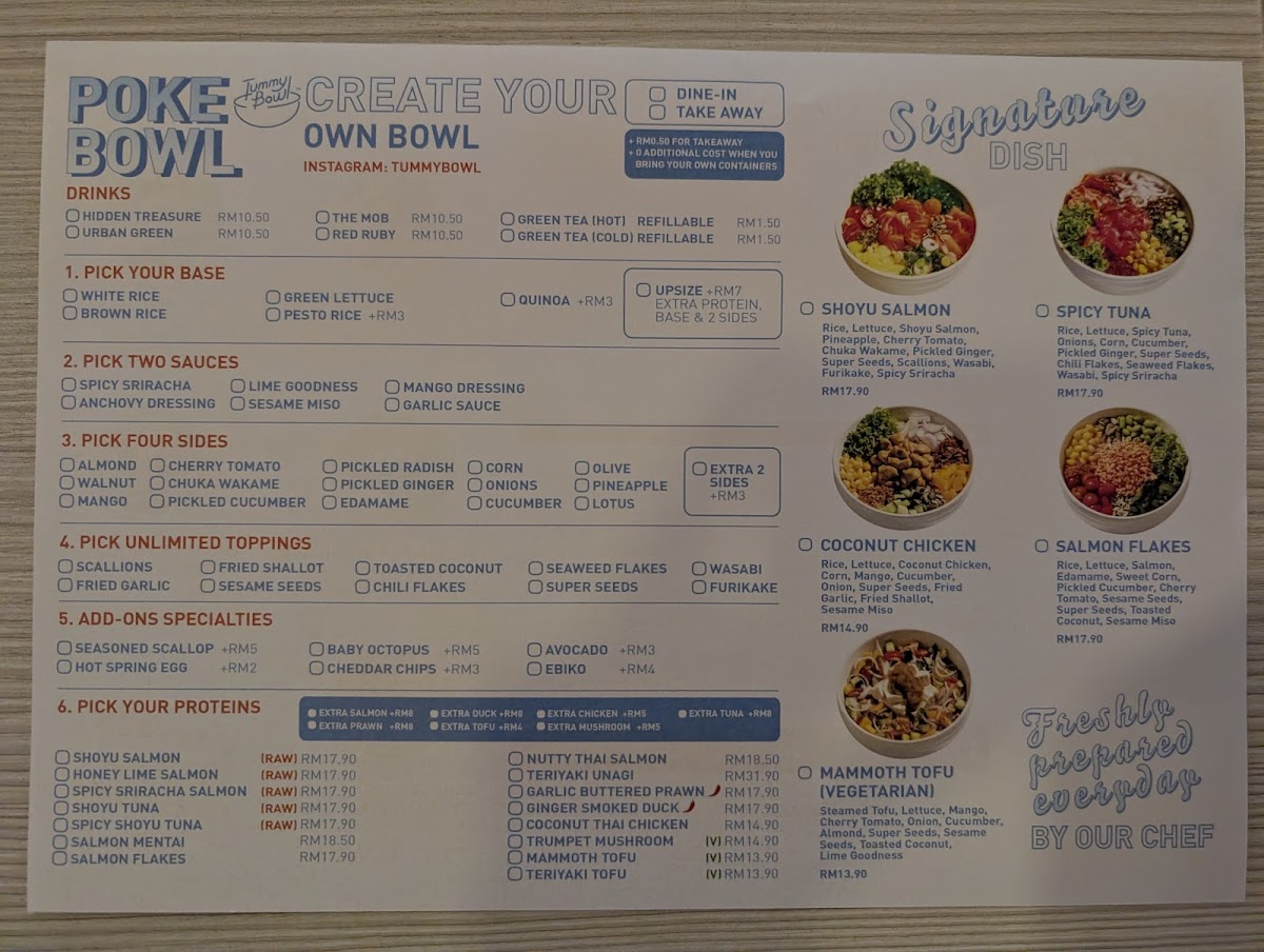 Tummy Bowl Penang Photo Menu 1