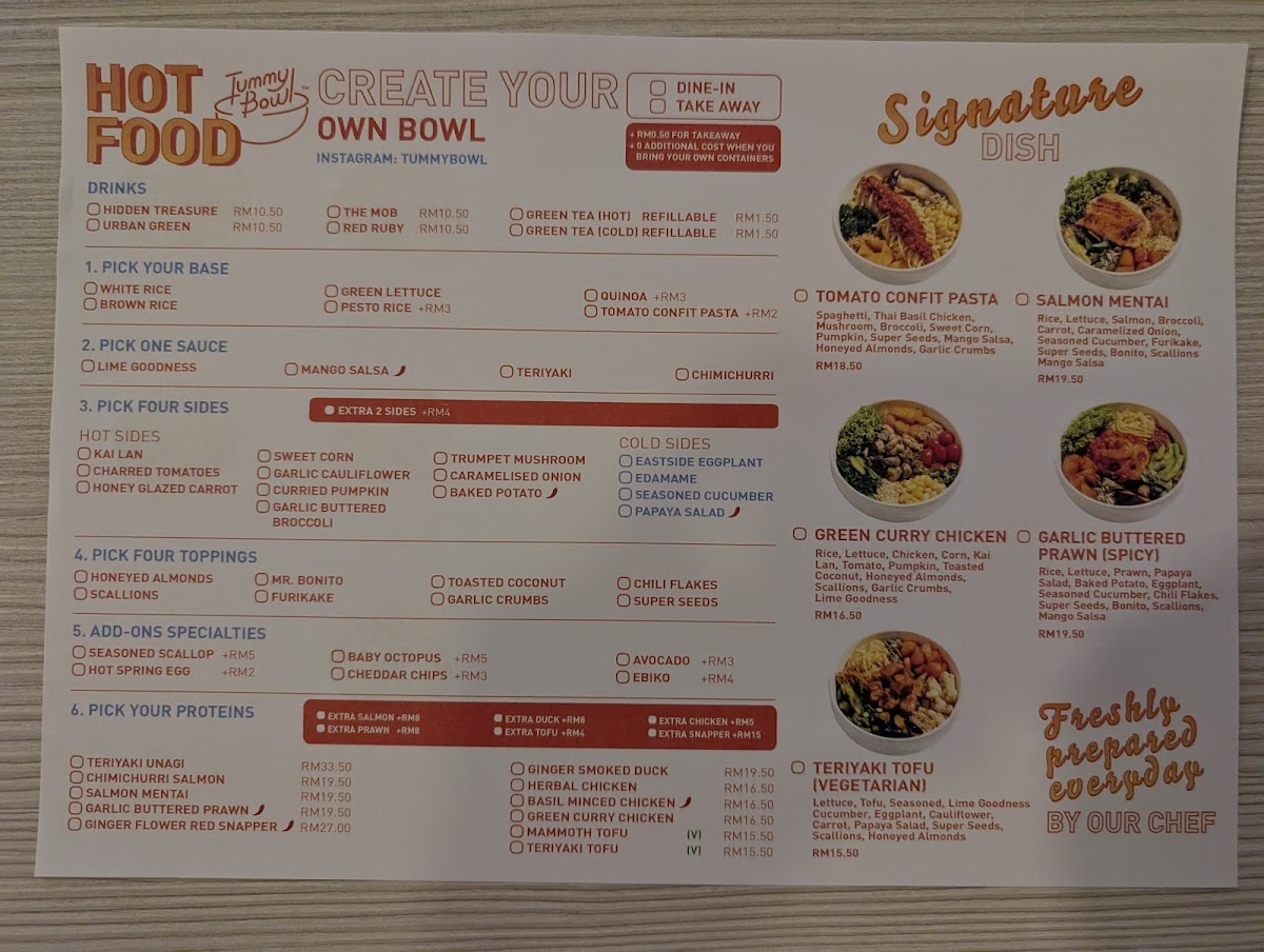 Tummy Bowl Penang Photo Menu 2