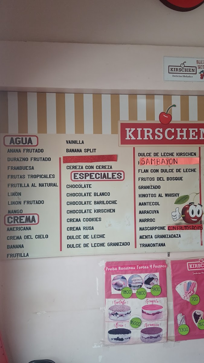 Helados Kirschen Photo Menu 1