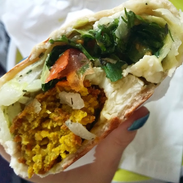 Falafel and Halloumi Wrap