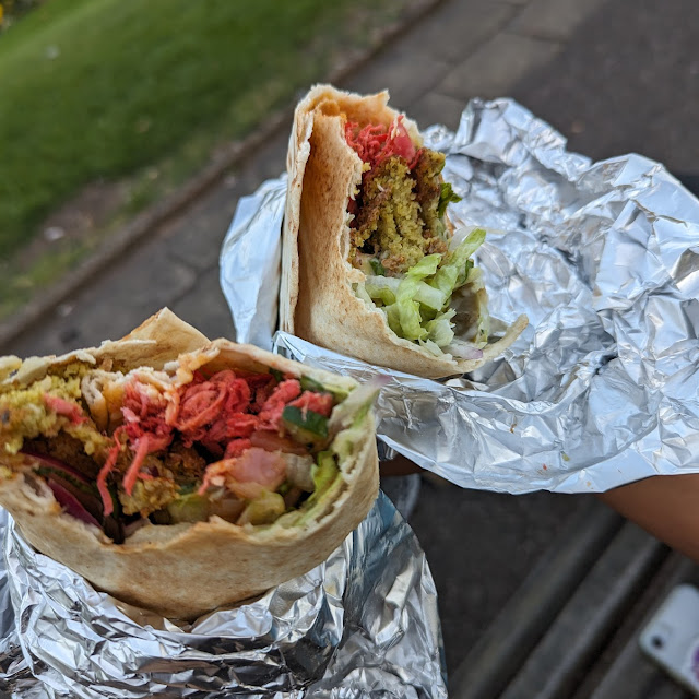 Falafel and Chicken Wrap