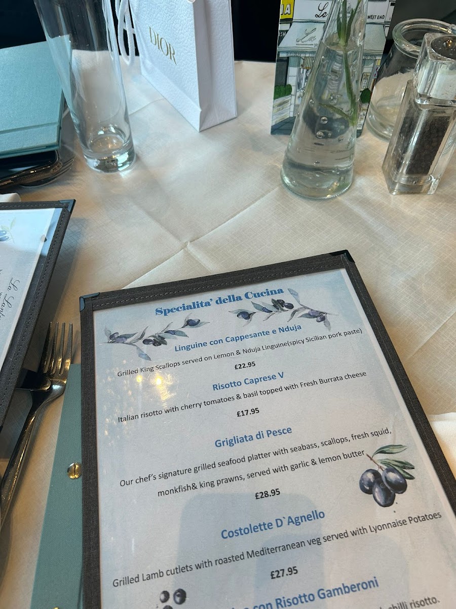 La Lanterna West End Photo Menu 9