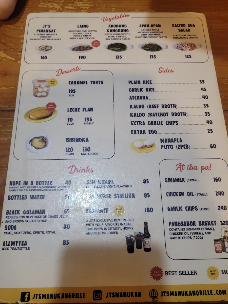 JT's Manukan - Holy Spirit Photo Menu 3