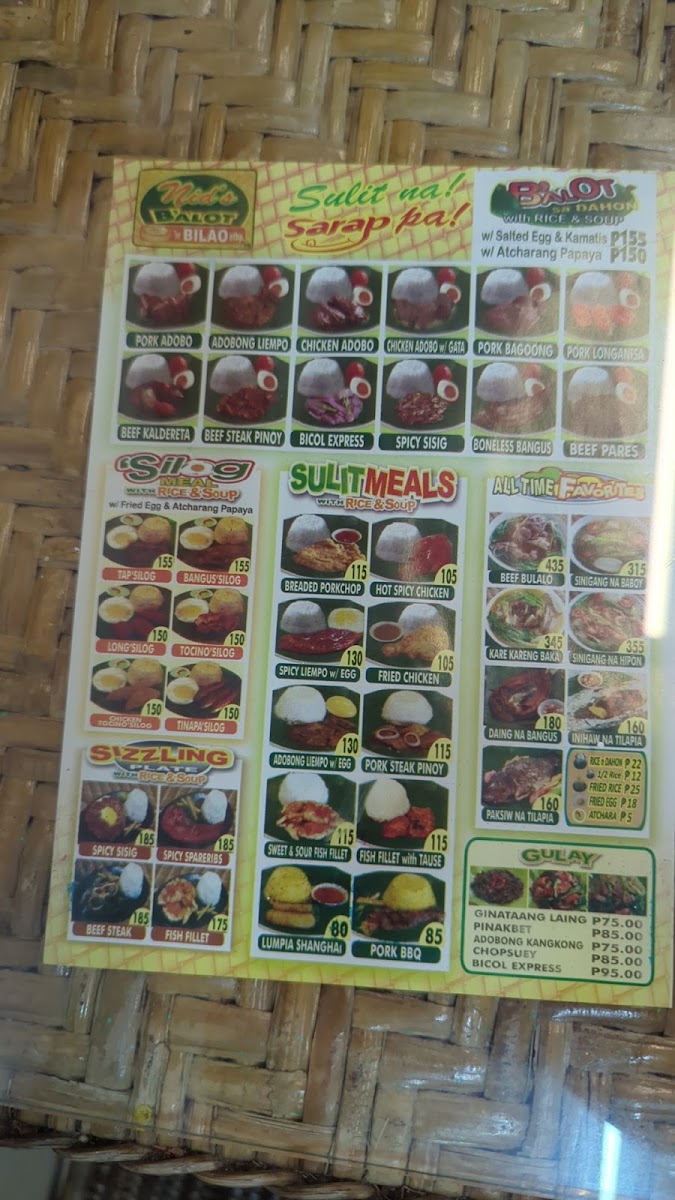 Nid's Balot N Bilao ATBP. Photo Menu 3