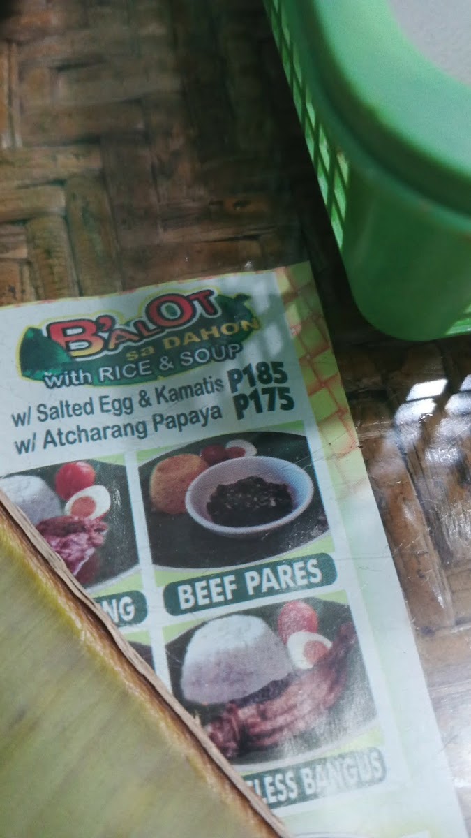 Nid's Balot N Bilao ATBP. Photo Menu 4