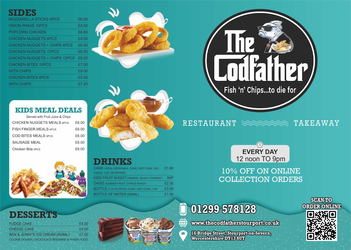 The CodFather Stourport Photo Menu 1