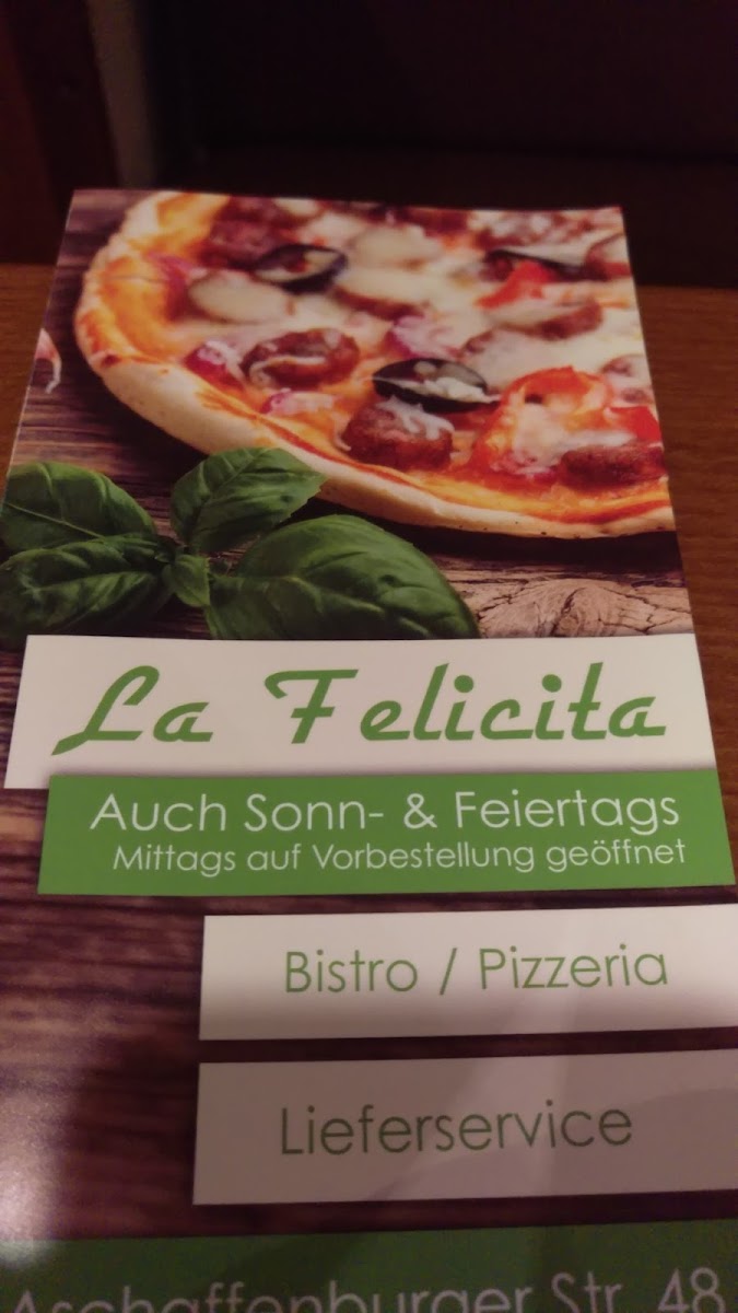 Pizzeria La Felicita Photo Menu 2
