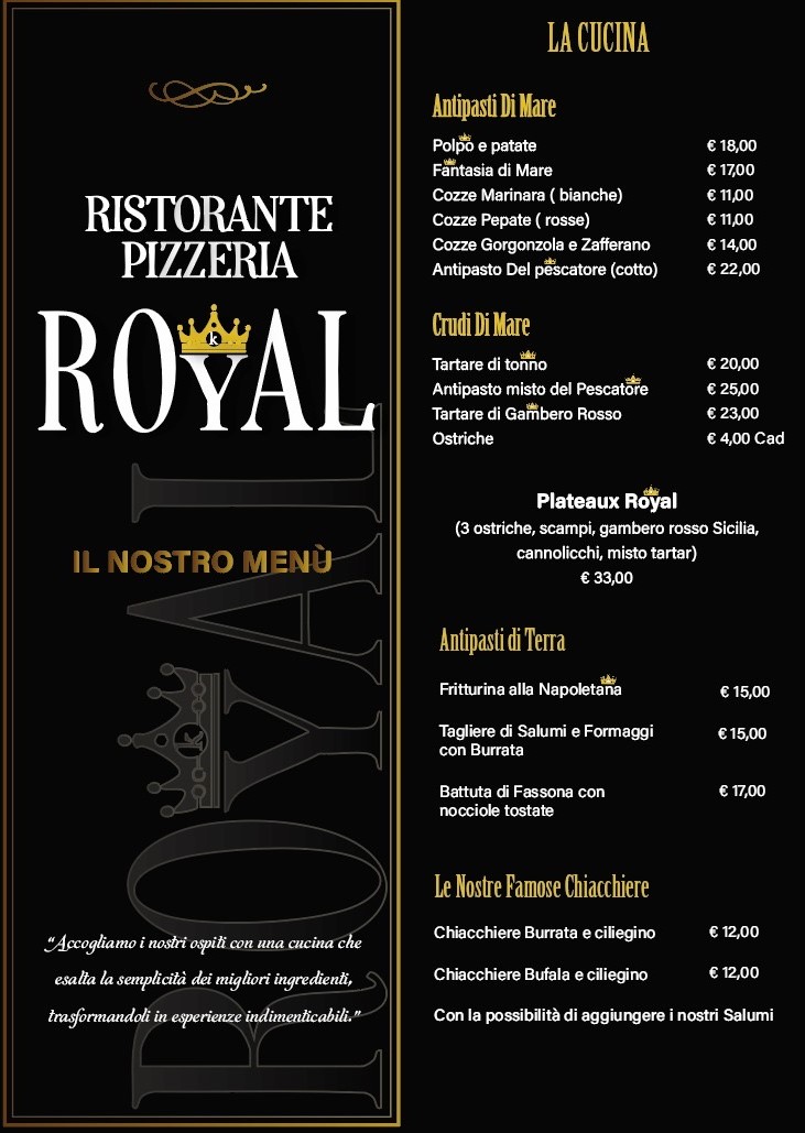 Ristorante Pizzeria Royal Photo Menu 2