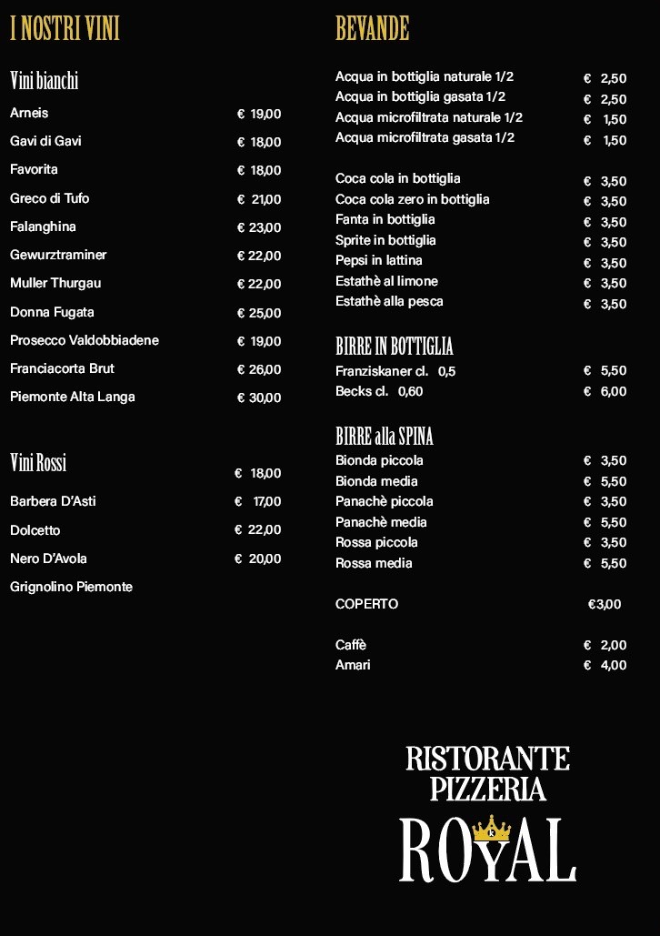 Ristorante Pizzeria Royal Photo Menu 4