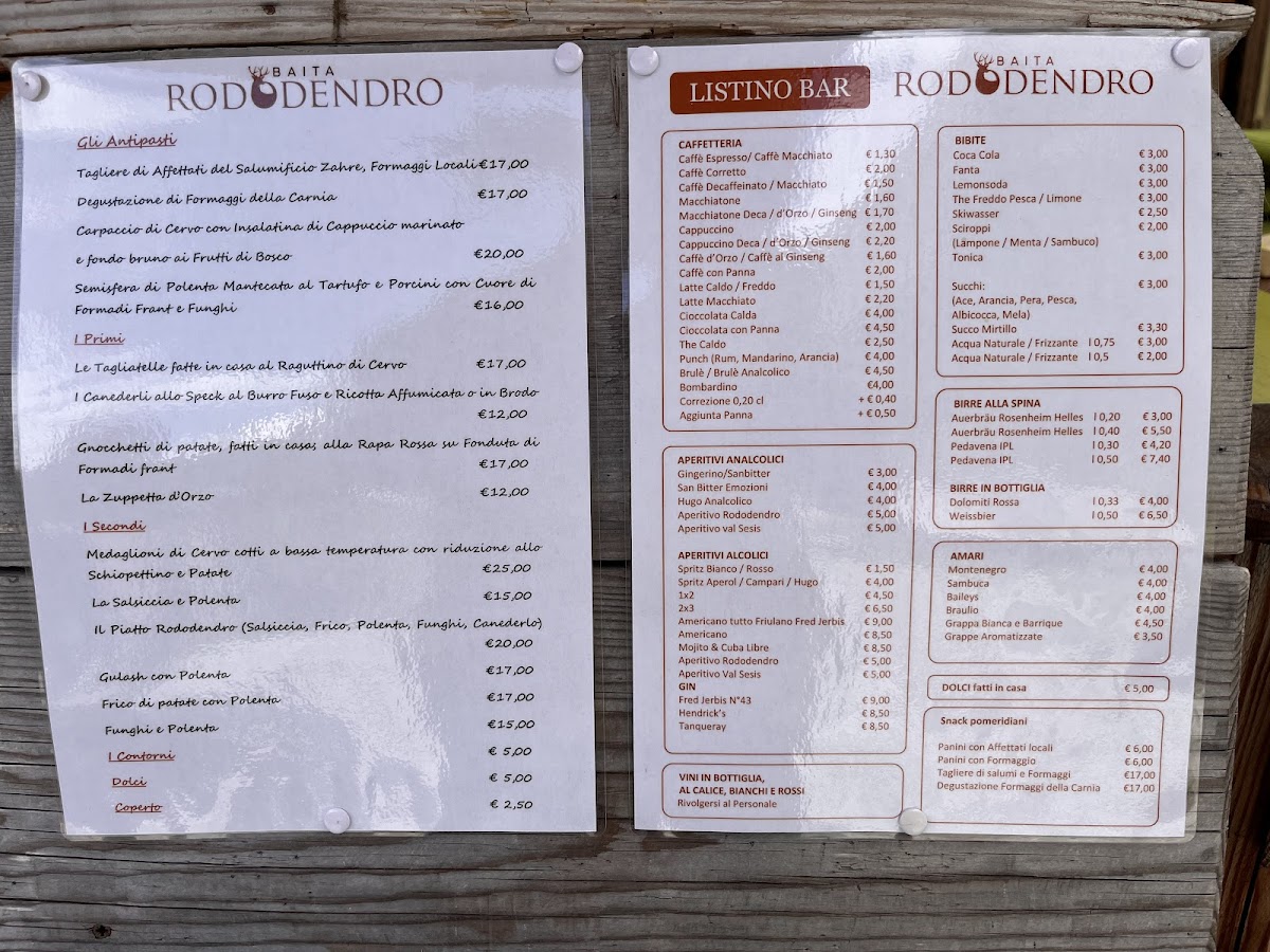 Baita Rododendro Photo Menu 1