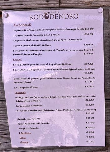 Baita Rododendro Photo Menu 2