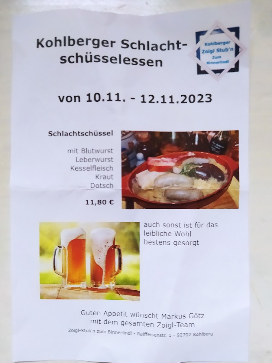 Zoiglstube 'Zum Binnerlindl' Photo Menu 9