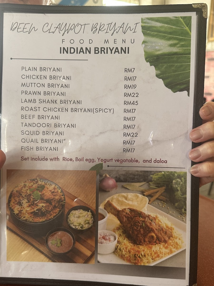 Deen Claypot Biryani Photo Menu 3