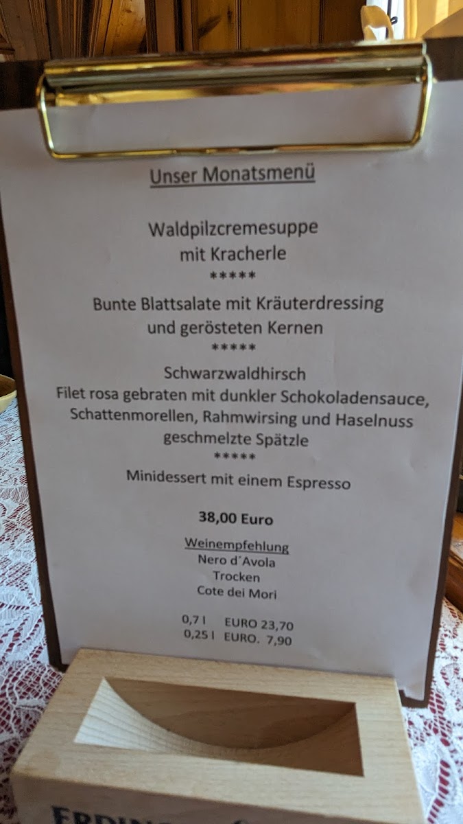 Zum Sternen Photo Menu 3
