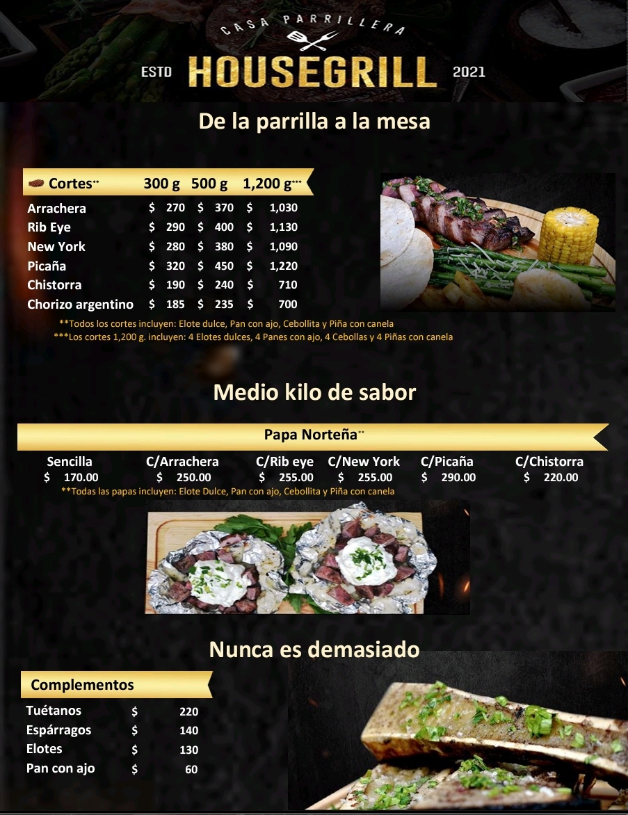 Housegrill Casa Parrillera Photo Menu 1