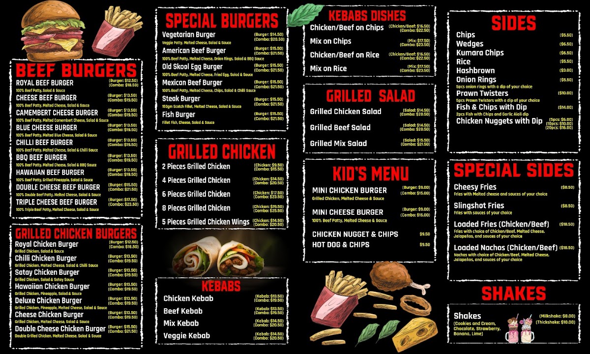 Giant Burger Photo Menu 3