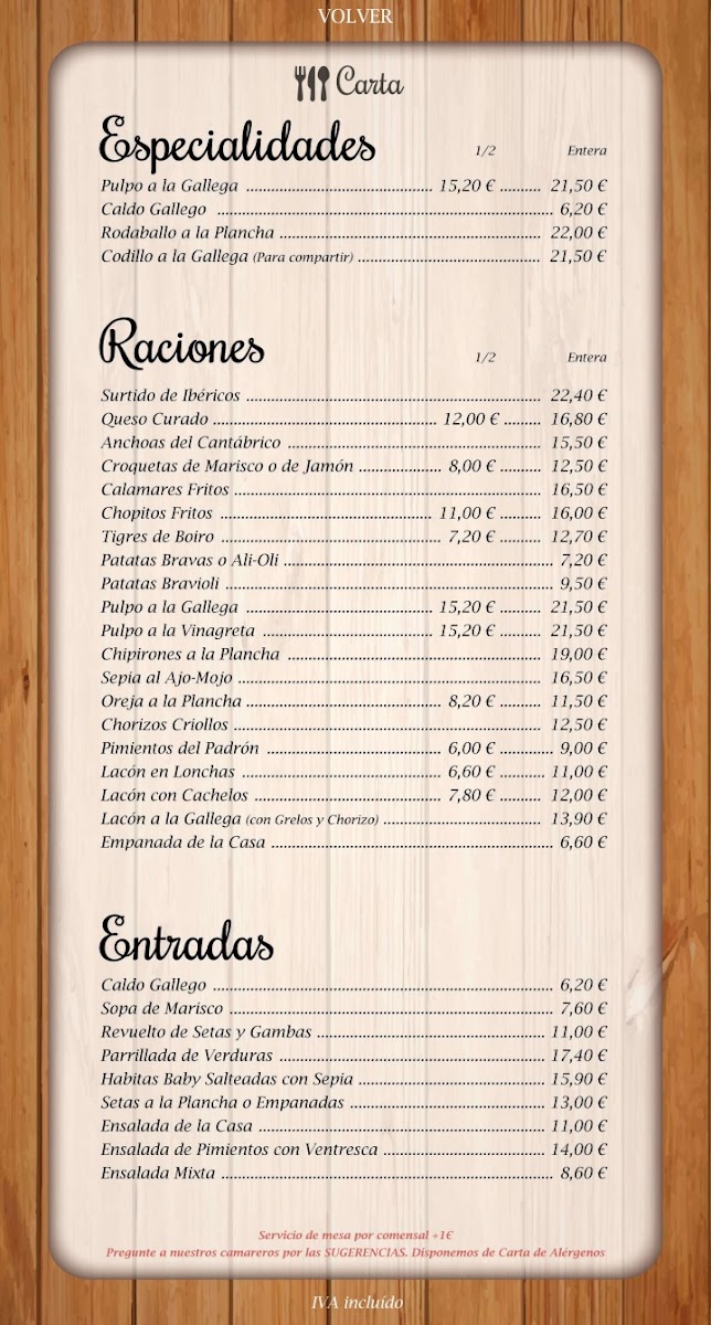 Mesón Gallego Photo Menu 2