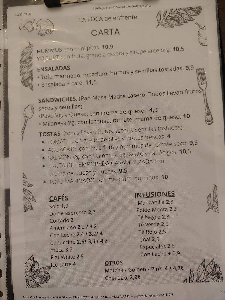 Cafetería LA LOCA de Enfrente Photo Menu 5