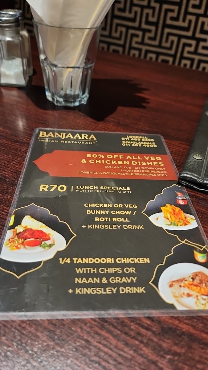 Banjaara Indian Restaurant Lonehill Photo Menu 3
