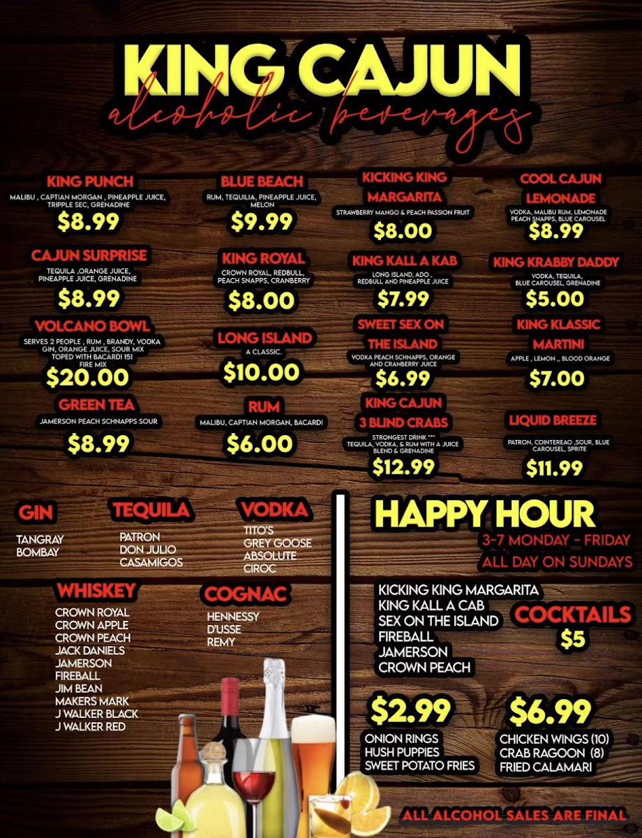 King Cajun Seafood - Savannah Photo Menu 1