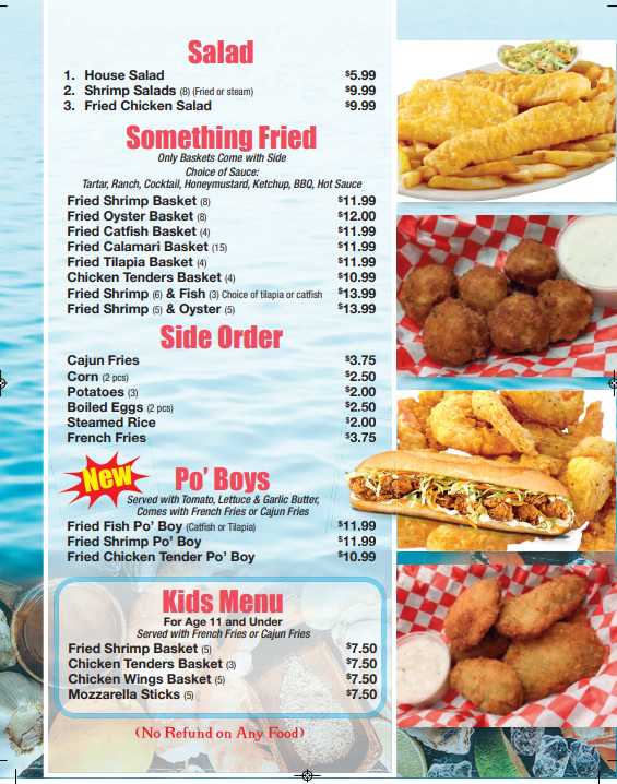 King Cajun Seafood - Savannah Photo Menu 2