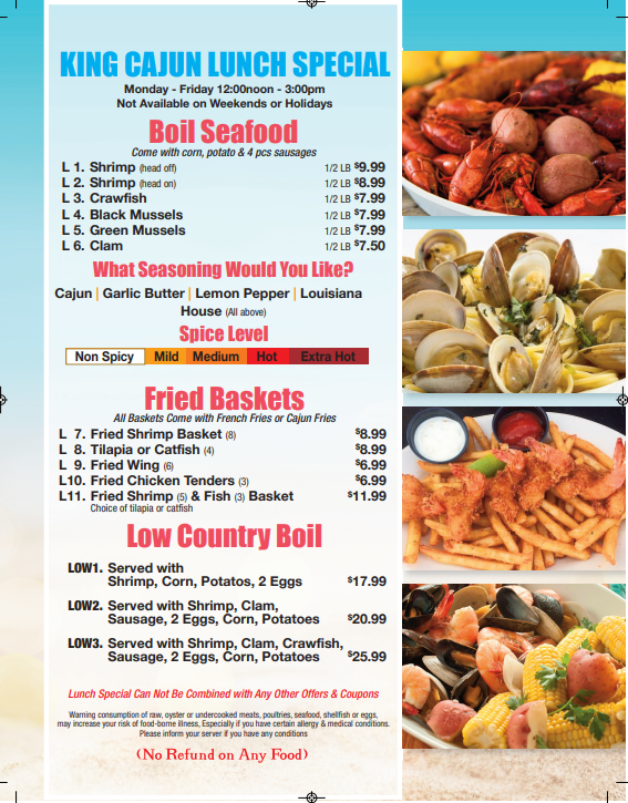 King Cajun Seafood - Savannah Photo Menu 4