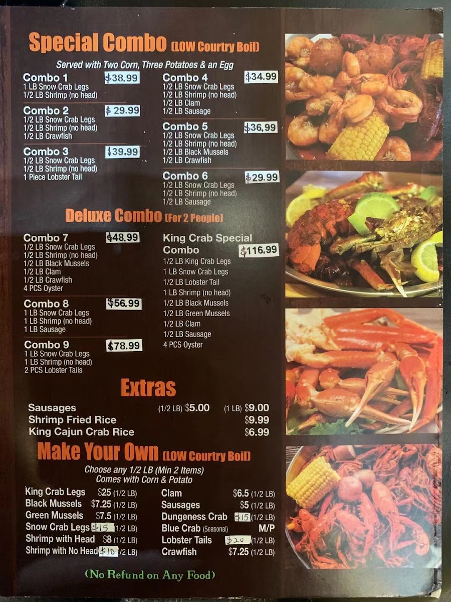 King Cajun Seafood - Savannah Photo Menu 5