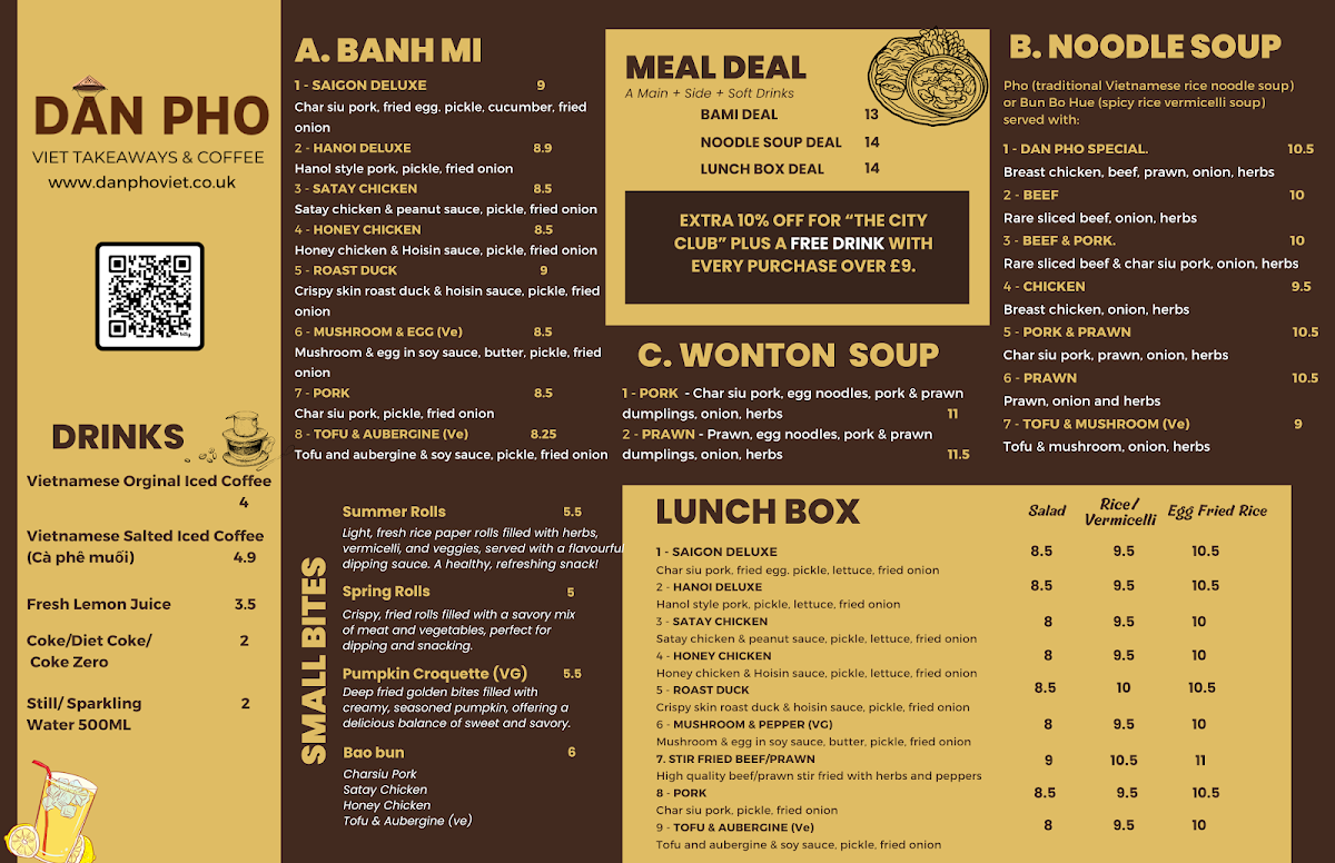 Dan Pho - Viet Takeaways & Coffee Photo Menu 1