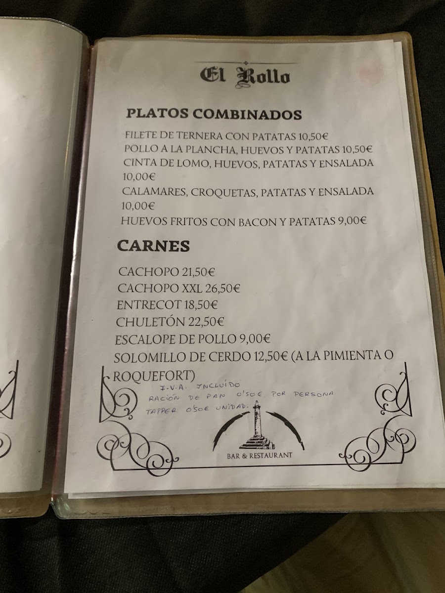 Bar Restaurante El Rollo Photo Menu 1