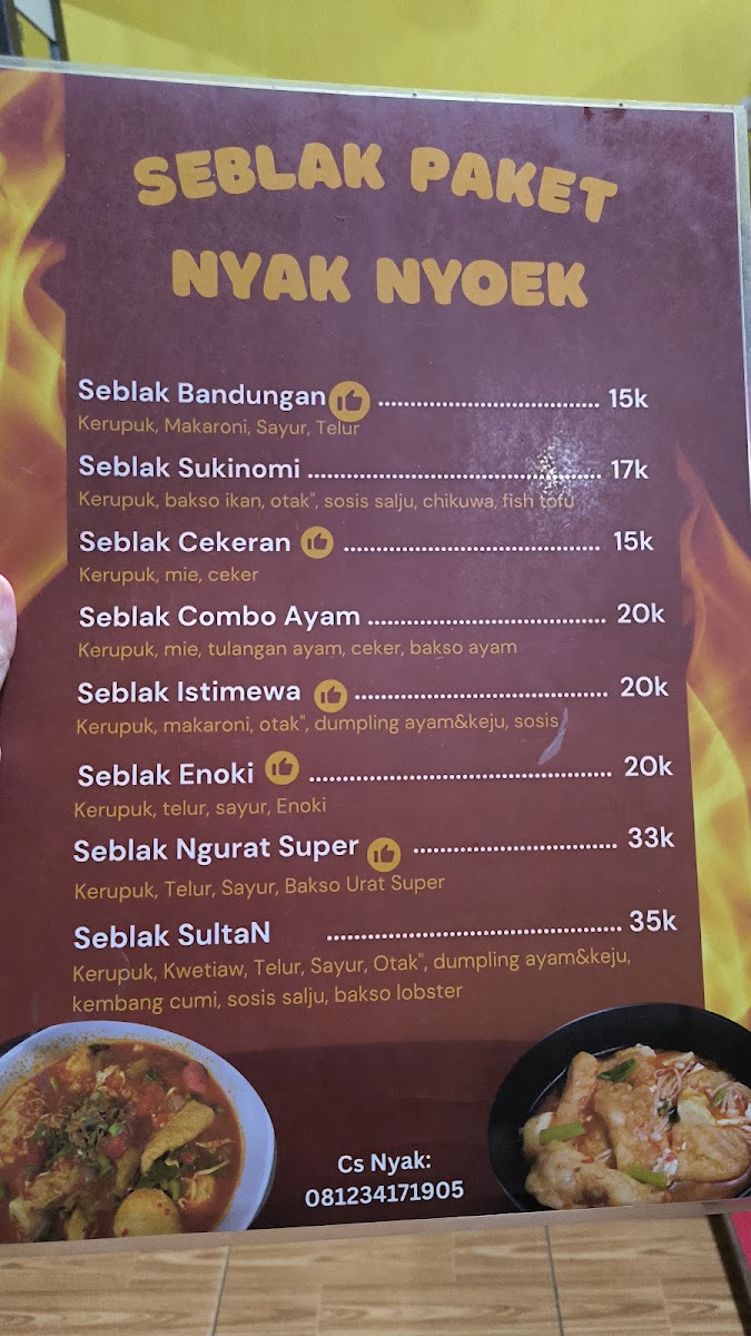 SEBLAK NYAK NYOEK Photo Menu 1