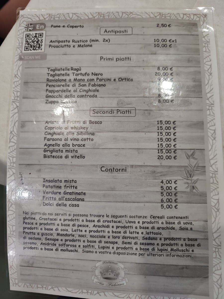 Ristorante San Fabiano Photo Menu 2