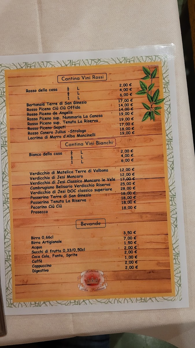 Ristorante San Fabiano Photo Menu 3