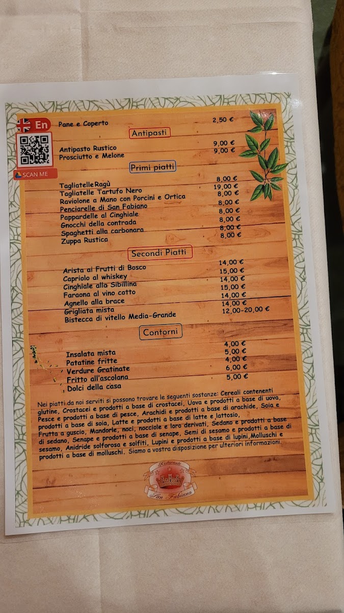 Ristorante San Fabiano Photo Menu 4