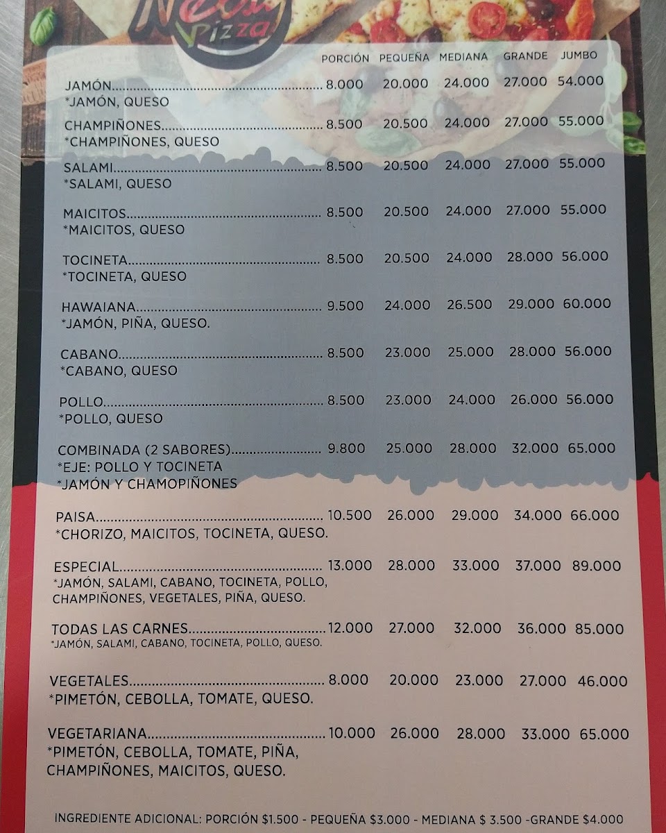 Nelsy Pizza Photo Menu 2